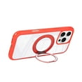 thumbnail image 3 of for iPhone 12 Pro Max Magnetic Kickstand Clear Case, [Compatible with MagSafe] Shockproof Slim Transparent Glossy Case with 360° Ring Stand Soft TPU Protective Cover for iPhone 12 Pro Max, Red, 3 of 7
