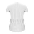 thumbnail image 5 of Posijego Maternity Short Sleeve Tops for Women Crewneck Ruffled Knit Pullover Sweater Cozy Soft Shirts, 5 of 8