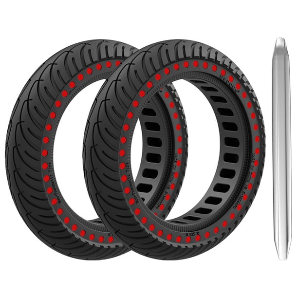 Neumático de caucho sólido para patinete eléctrico, 2 uds., 8,5 pulgadas, con montaje