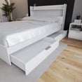 thumbnail image 3 of Nexera Hunter Queen Size 2-Drawer Storage Bed Frame, White, 3 of 7