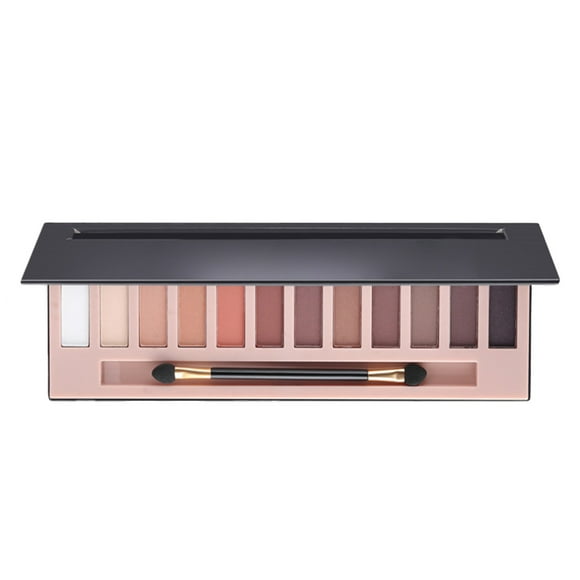 Paleta de sombras de ojos de colores nude, maquillaje natural, mate, brillo, pigmento, sombra de ojos