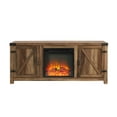 thumbnail image 5 of Walker Edison Modern Farmhouse Fireplace TV Stand for TVs up to 65", Reclaimed Barnwood, 5 of 11