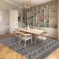 thumbnail image 4 of FairOnly 9'x12'Modern Boho Washable Rug for Living Room Soft Low Pile Non Slip Floor Carpet for Bedroom Playroom Nursery,Brown, 4 of 7