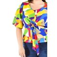 thumbnail image 4 of Blusa Con Moño Roman Fashion Tallas Extras 1832 Multicolor 36, 4 of 7