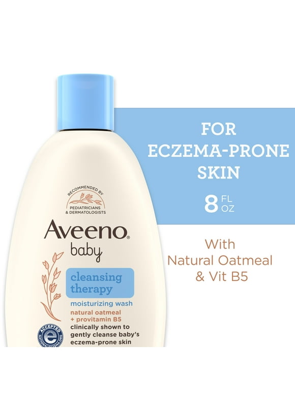 Aveeno Baby Cleansing Therapy Moisturizing Wash, Natural Oatmeal, 8 oz