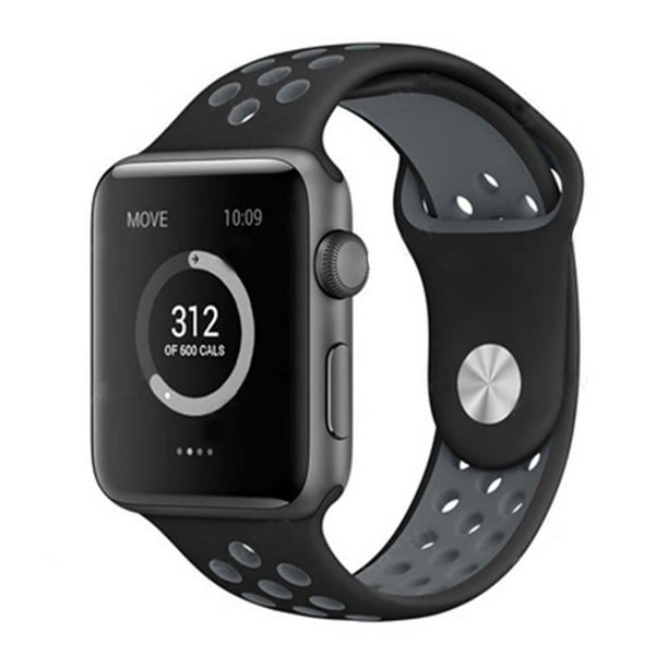 Compatible con Apple Watch Band 38-40 mm / 42 mm-44 mm, correa de muñeca de repuesto deportiva de silicona transpirable Compatible con iWatch Series 5/4/3/2/1 MFZFUKR 2033261-18