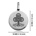 thumbnail image 2 of Stainless Steel Club Card Suit Round Medallion Keychain Circle Ring, 2 of 2