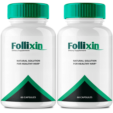 Follixin Hair Growth Capsules, Follixin Hair Health Supplement Pills - Maximum Strength, Follixin Hair Nurture, Strengthen & Revitalize with All Natural Formula (2 Pack)