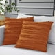 thumbnail image 1 of Fundas de almohada decorativas de lino y algodón para sofá cama, color naranja quemado, 45,7 x 45,7 cm, juego de 2, sin relleno, 1 of 5