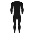 thumbnail image 2 of Moggemol Ensemble Thermique d'Hiver pour Homme, Couche de Base Douce avec Encolure Ronde pour la Randonnée en Plein Air Noir 4TG, 2 of 6