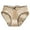 Skin Color, variant on harmtty Seamless Briefs Solid Color Elastic Waistband Ribbing Design Panties for Daily Life,Skin Color,XL