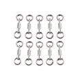 thumbnail image 1 of 10pcs Solid fishing Ring Column Rotating Bearing Swivels Fishhook Lure Connector 3.5# with loop, 1 of 10