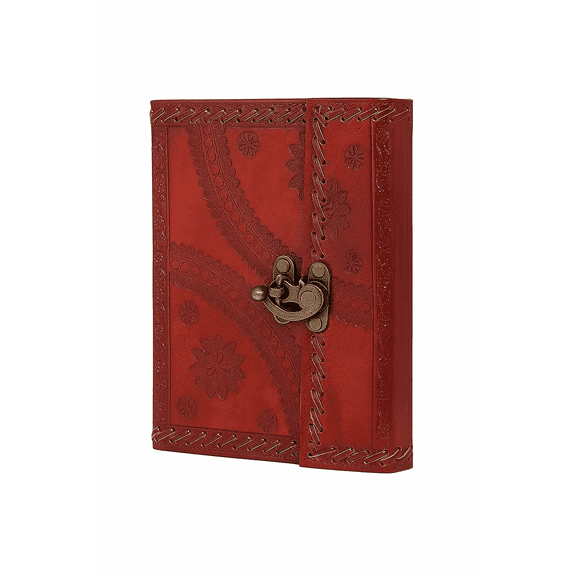 Handcrafted Leather Journal with 200 Unlined Pages and Secure Latch – 7x5 Inches
