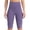 Purple, variant on Women High Waist Tight Elastic Solid Fitness Yoga Knee Length Pants