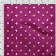thumbnail image 4 of oneOone Georgette Viscose Fuschia Pink Fabric Floral & Quilting Supplies Print Sewing Fabric By The Yard 42 Inch Wide, 4 of 6