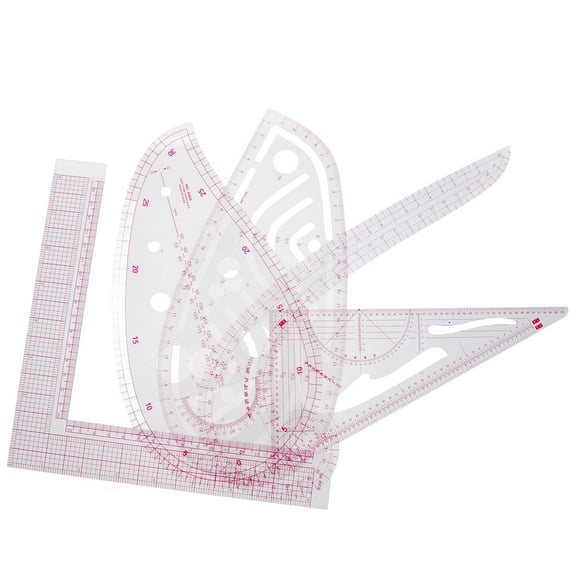 FELTECHELECTR 1Set Multifunctional Ruler Sewing Ruler Clothing Design and Cutting with L Shape Triangle Curve Shapes