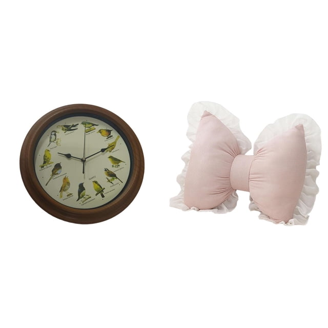 Moderno reloj despertador con diseño de pájaros, cómodo cojín de noche, elegante y resistente, redondo, para estudio, oficina, silla, estilo rústico,
