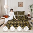 thumbnail image 3 of Homewish Black Gold Tree Of Life Twin Comforter Sets,Aztec Exotic Style Bedding Set,Black Reversible,2pcs,1 Comforter and 1 Pillowcase, 3 of 7