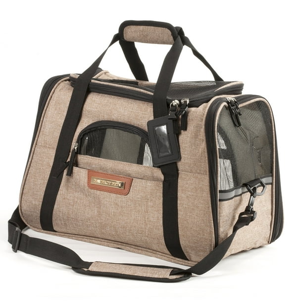 Pawfect Pets, Premium Travel, Pet Carrier, Brown, 17.5in