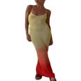 thumbnail image 1 of PENGXIANG Femmes Bretelles Spaghetti Sans Dos Creux Bodycon Maxi Robes de Plage, 1 of 6