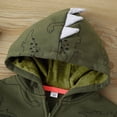 thumbnail image 4 of Vedolay Boys 2023 Suit Jackets Toddler Boy's Print Zip Jacket Hooded Lightweight Windbreaker Outerwear,Army Green 9-12 Months, 4 of 5