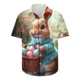 thumbnail image 5 of VBTAPA Big and Tall Hawaiian Shirt for Men Easter Shirts Short Sleeve Lapel Button Down Hawaiian Shirt Big Sales Today Multicolor M, 5 of 6