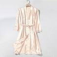 thumbnail image 5 of Sakmal Kimono Women Robes Knee Length Satin Bathrobe for Women House Beige Women Robe L, 5 of 6