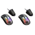 thumbnail image 1 of Ratón inalámbrico para juegos con iluminación RGB, ratón portátil de 3 modos para PC negra, 1 of 4