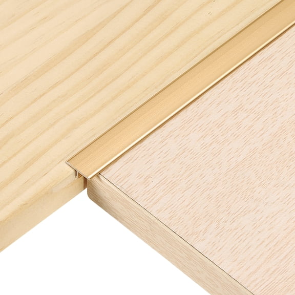 4 Pack 2.9ft x 0.47" T Molding Floor Transition Strips, Aluminium Alloy Vinyl Flooring Gap Trim for Joining Laminate Planks Tiles Floor Gaps, Gold
