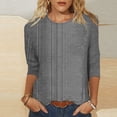 thumbnail image 2 of Women Fall Tops Women's Shirts Plus Size Long 3/4 Length Sleeve Tops for Women Blouses New Arrivals Trending Gifts, 2 of 5