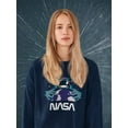 thumbnail image 2 of NASA Nasa Spaceman W Planet Earth Sweatshirt Women -NASA Designs, Female Medium, 2 of 4