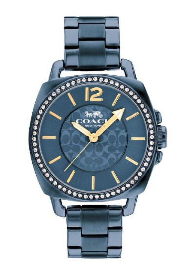 Coach 14503978 Grey Dial Blue Silicone Strap Boyfriend Women s 34mm Watch Walmart
