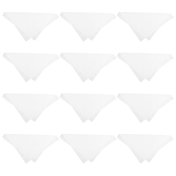 OUNONA 12Pcs Cotton Handkerchiefs for Men White Classic pe Plaid Multipurpose Pocket for Home Use