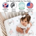 thumbnail image 3 of Sweet Jojo Designs Bunny Floral Girl Fitted Crib Sheets Set 2 Piece, 3 of 6