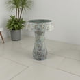 thumbnail image 6 of Menon Bird Bath Feeder, Decorative Designs, Green Terracotta, 20 Inch, 6 of 6