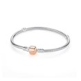 thumbnail image 1 of Original 925 Sterling Silver Bracelets Bangles Crystal Ball Love Heart Clasp Beads Charms Moments Bracelet For Women DIY Jewelry, 1 of 5