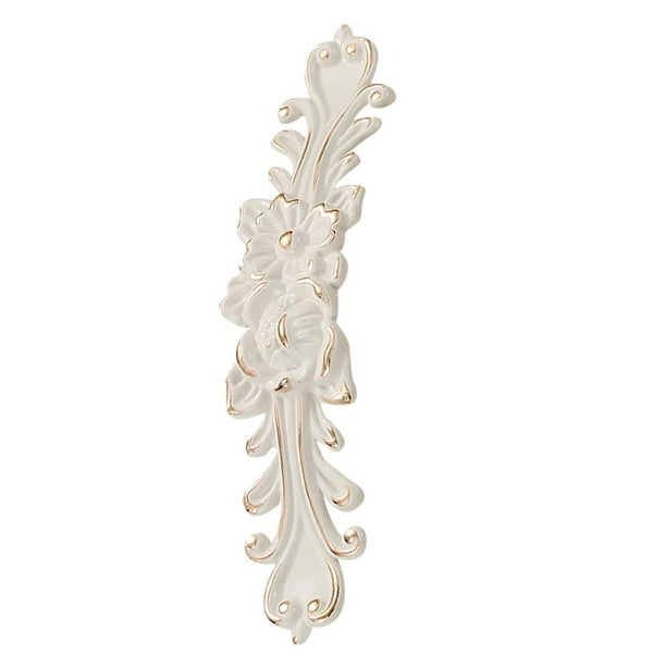 Tirador de la manija del hardware del gabinete Marfil blanco aleación de zinc muebles de cocina manija de la puerta del gabinete tirador perilla 96 mm Magideal Tirador de la manija del hardware del gabinete