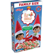 Kellogg's The Elf on the Shelf Breakfast Cereal, Kids Holiday Snacks, Sugar Cookie with Marshmallows, 12.2 Oz, Box