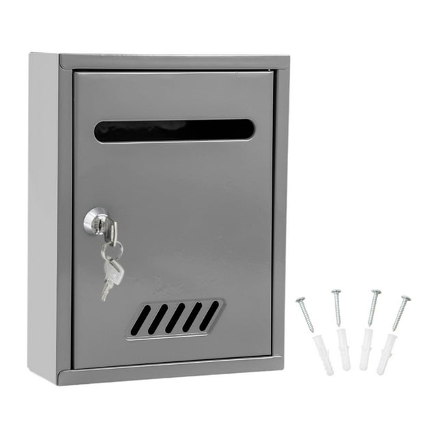Buzón de pared Gloria con cerradura Gris