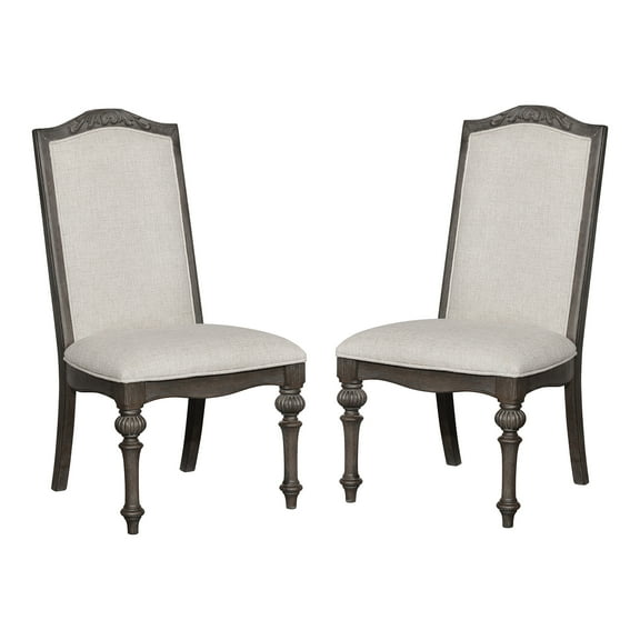 Furniture of America Ethelyn Armless Dining Chairs - Set of 2, Natural Tone