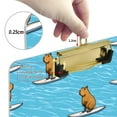 thumbnail image 4 of Plastic Clipboard Acrylic Hanging Clip Board with silver Low Profile Office School Supplies 12.5x9 Capybara Surfer on Water, 4 of 9