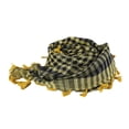 thumbnail image 3 of Pañuelo árabe jinwen para la cabeza y el cuello turbante cómodo resistente al viento acampar aire libre viajar Amarillo Negro 120 cm x 117 cm, 3 of 8