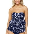 thumbnail image 2 of Island Escape Women's Tiered Tankini Top (8, Navy), 2 of 3