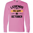 thumbnail image 3 of Inktastic legends are born in october Long Sleeve T-Shirt, 3 of 5