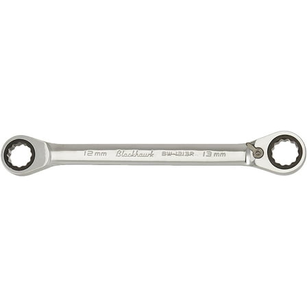 Blackhawk Full Polish Double Box Reversible Ratcheting Wrench - BULK - 12 X 13 mm - 12 Point
