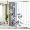 thumbnail image 4 of Ambesonne Japanese Shower Curtain, Romantic Sakura Blooms Art, 69"Wx70"L, Cocoa White, 4 of 4