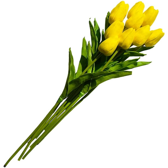 Artificial Tulip Flowers - Decorative Yellow Tulip Flowers for Home & Kitchen