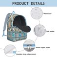 thumbnail image 4 of Unisex Bohemian Rucksack, Vintage Style Backpack with Front Pocket, Lightweight Durable Daypack for School College Work Travel Vacation, Wonderful Gift Idea, 4 of 5