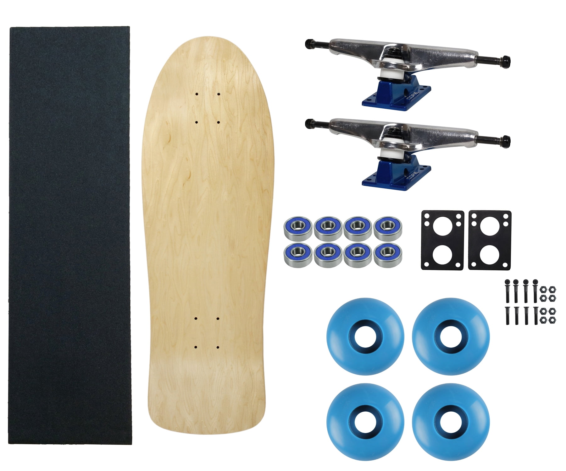 Moose Old School Skateboard Complete – 30" Blank Deck With Hollow Trucks & 58mm Wheels – Ready To Build
