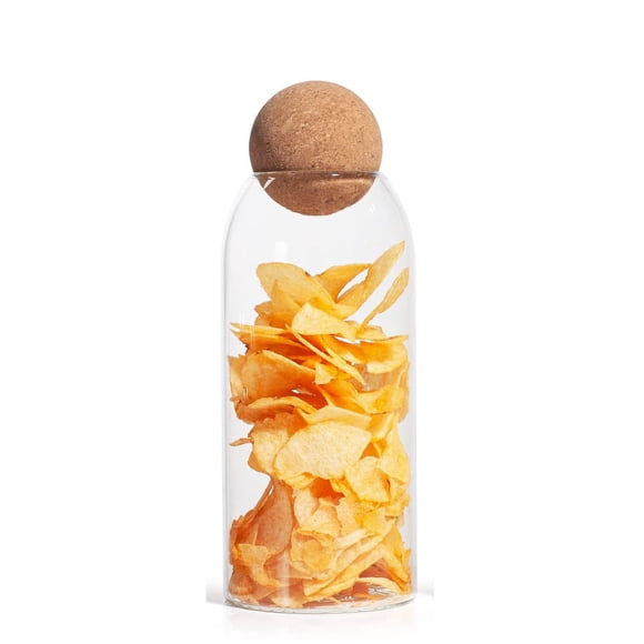 Tarro de vidrio IVAILEX con tapa de corcho, 950 ml/32 oz, para caramelos, té y café
